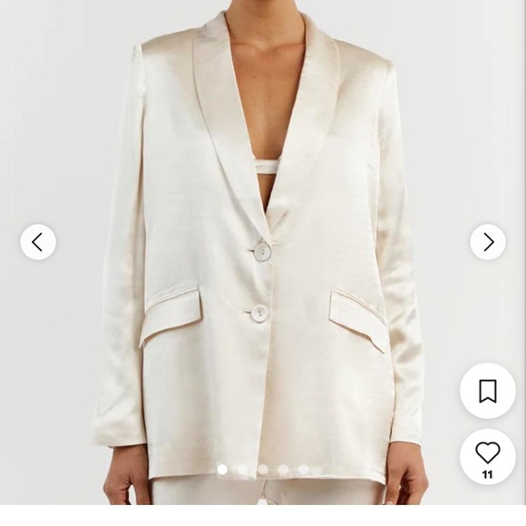 COPY - Women’s Dissh Aisle Pearl Satin Blazer - Picture 2 of 5
